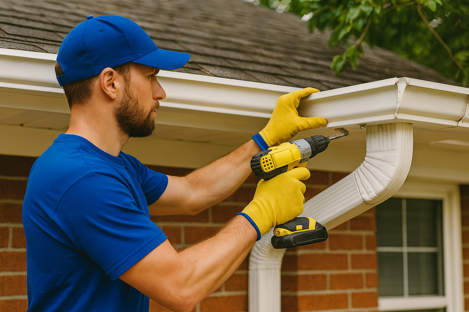 Gutter repair and replacement by Affordable Handyman NWA in Springdale Arkansas